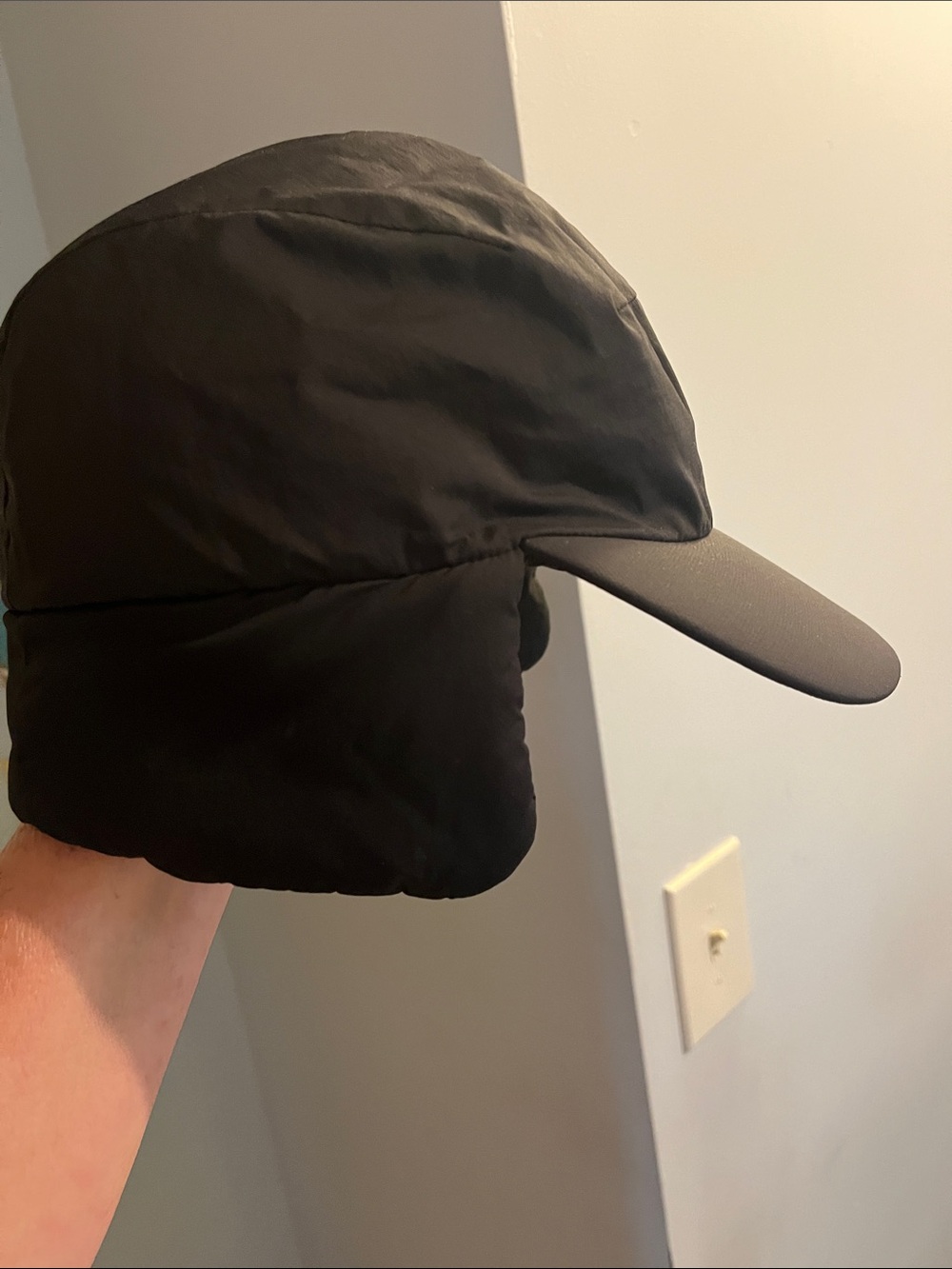 lululemon athletica Black Winter Cap with Brim and Ear Flaps